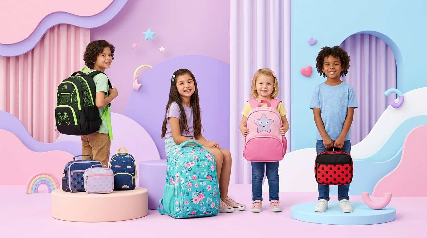 Kids with their Unicorn Store bags
